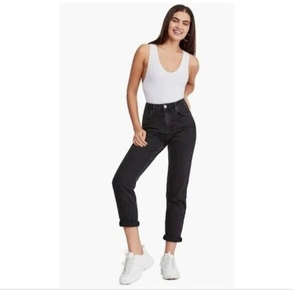 BDG Urban Outfitters Jeans Womens 31 Black Mom High Rise Jeans Preppy Grunge 90s